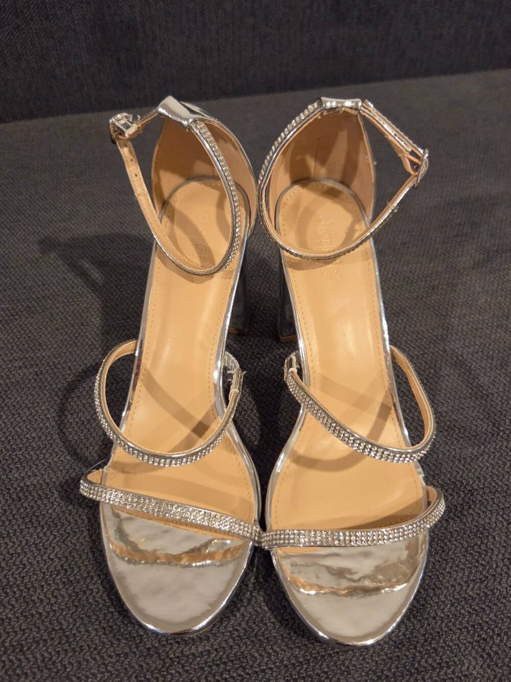 Silver dress sandals